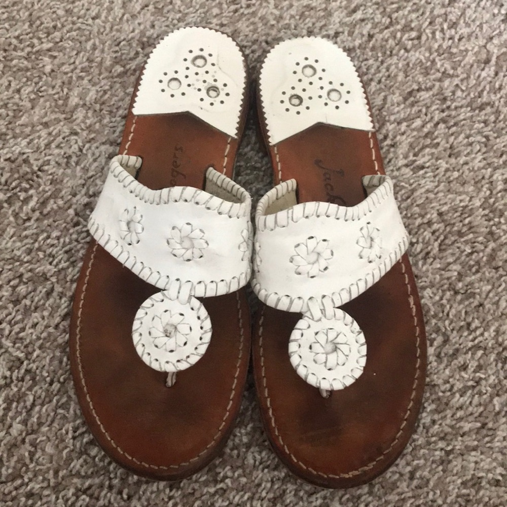 White classic Jack Rogers sandals